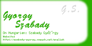 gyorgy szabady business card